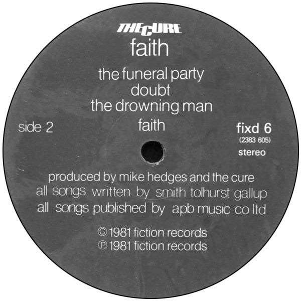 The Cure : Faith (LP, Album, RE, Adr)