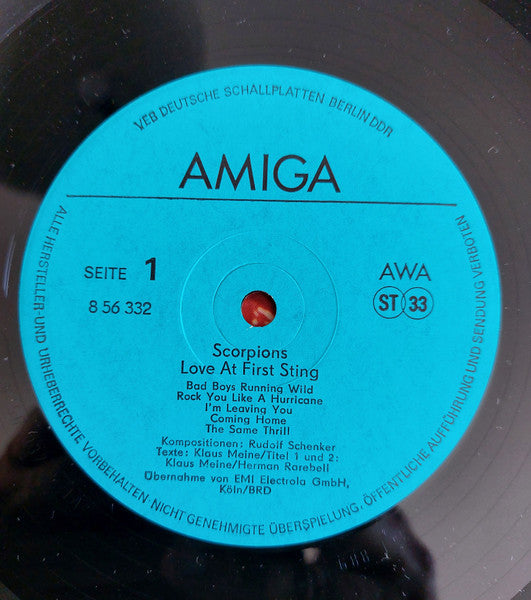 Scorpions : Love At First Sting (LP, Album, RE)