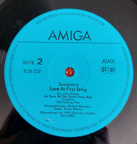 Scorpions : Love At First Sting (LP, Album, RE)