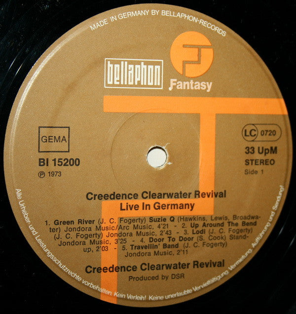 Creedence Clearwater Revival : Live In Germany (LP, Album, RE)