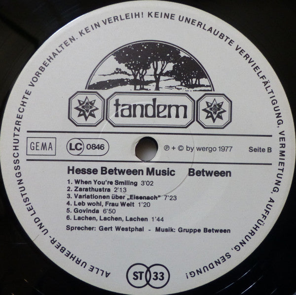 Between : Hesse Between Music (LP, Album, RE)