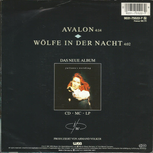 Juliane Werding : Avalon (7", Single)