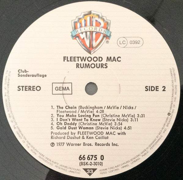 Fleetwood Mac : Rumours (LP, Album, Club, RE)