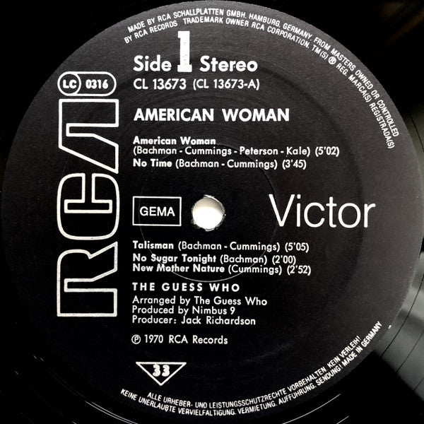 The Guess Who : American Woman (LP, Album, RE)