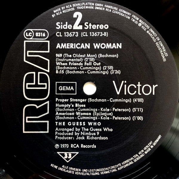 The Guess Who : American Woman (LP, Album, RE)