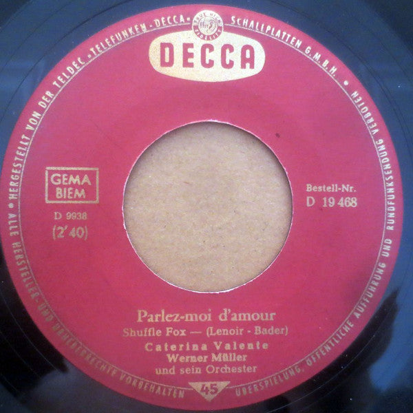 Caterina Valente : Parlez-Moi D'Amour (7", Single)