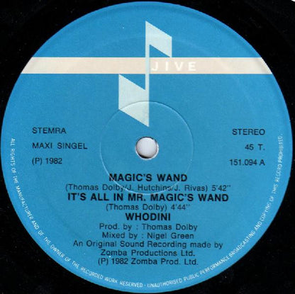 Whodini : Magic's Wand (12", Maxi)