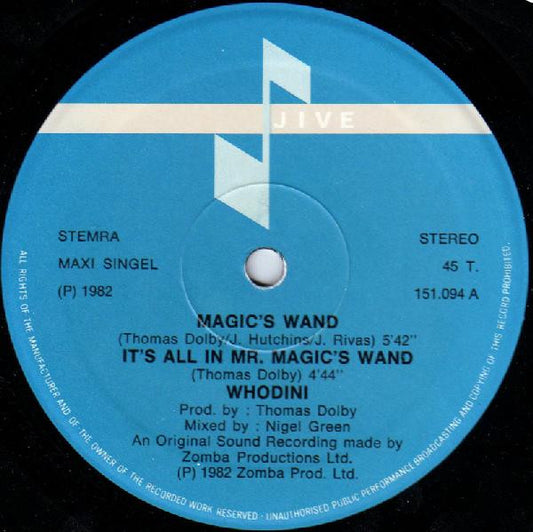 Whodini : Magic's Wand (12", Maxi)