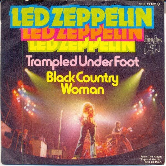 Led Zeppelin : Trampled Under Foot / Black Country Woman (7", Single)