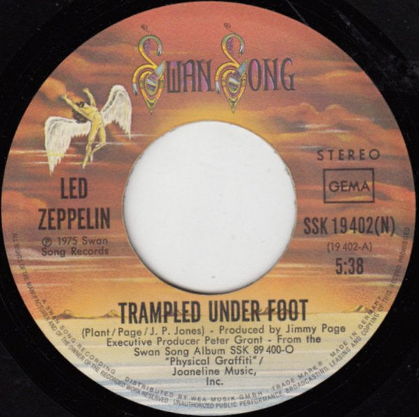 Led Zeppelin : Trampled Under Foot / Black Country Woman (7", Single)
