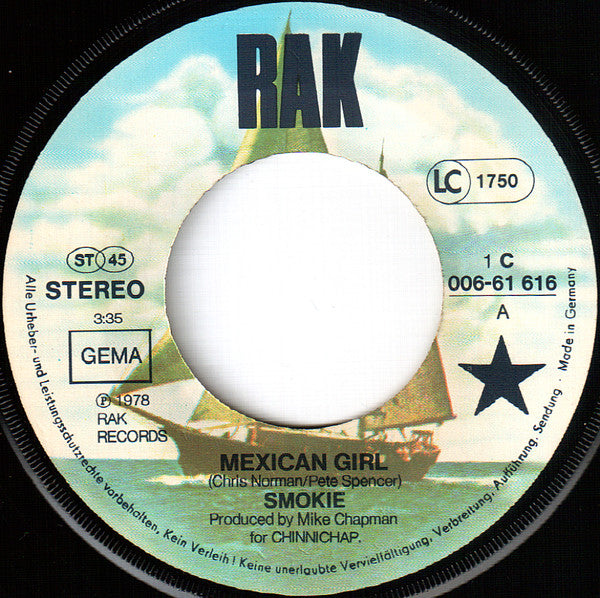 Smokie : Mexican Girl (7", Single, EMI)