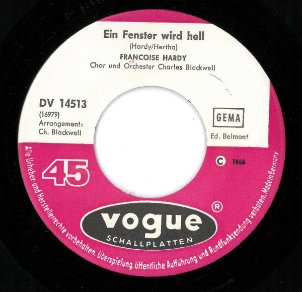 Francoise Hardy* : Dann Bist Du Verliebt (7", Single)