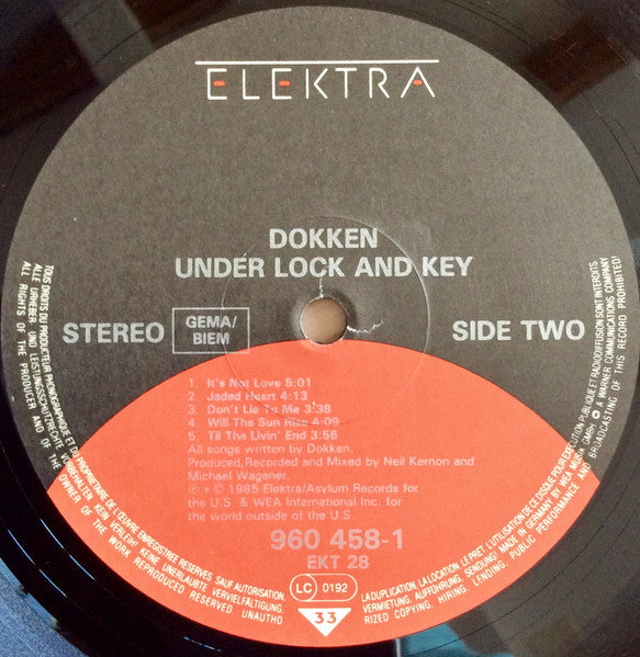 Dokken : Under Lock And Key (LP, Album)