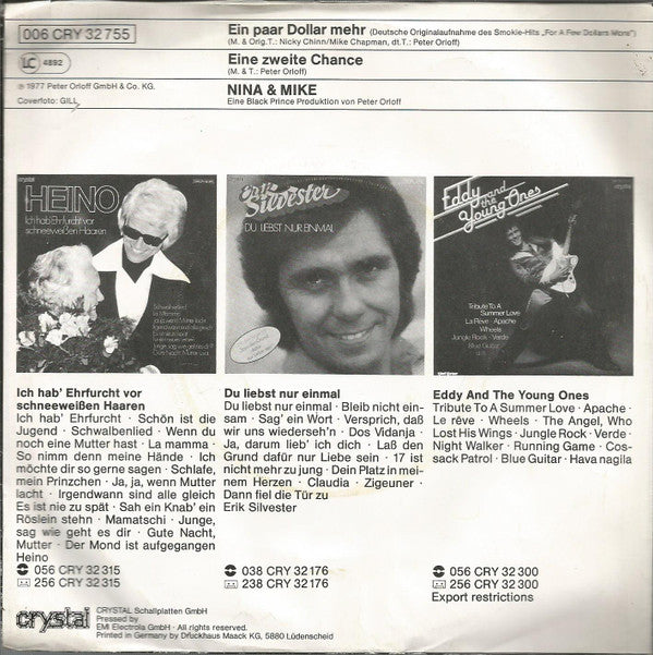 Nina & Mike : Ein Paar Dollar Mehr (7", Single)