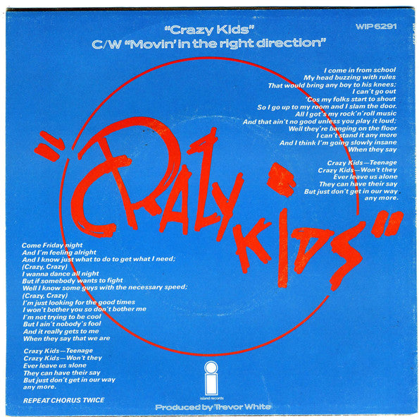Trevor White (2) : Crazy Kids (7", Single, 4 p)