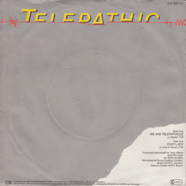 Telepathic : We Are Telepathique (7", Single)