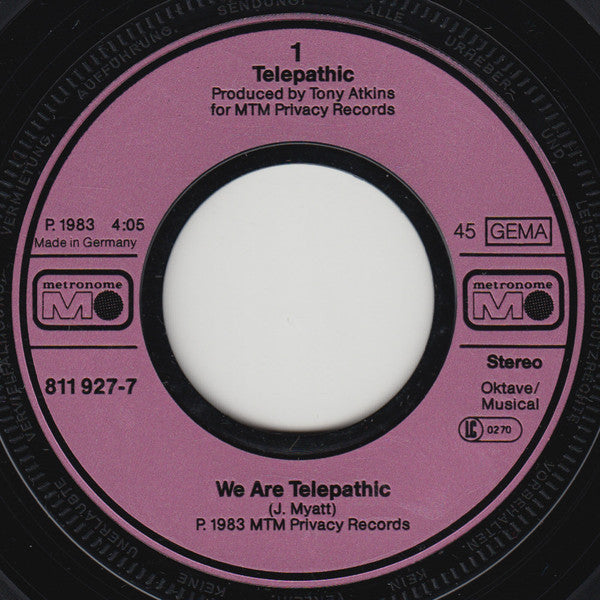 Telepathic : We Are Telepathique (7", Single)