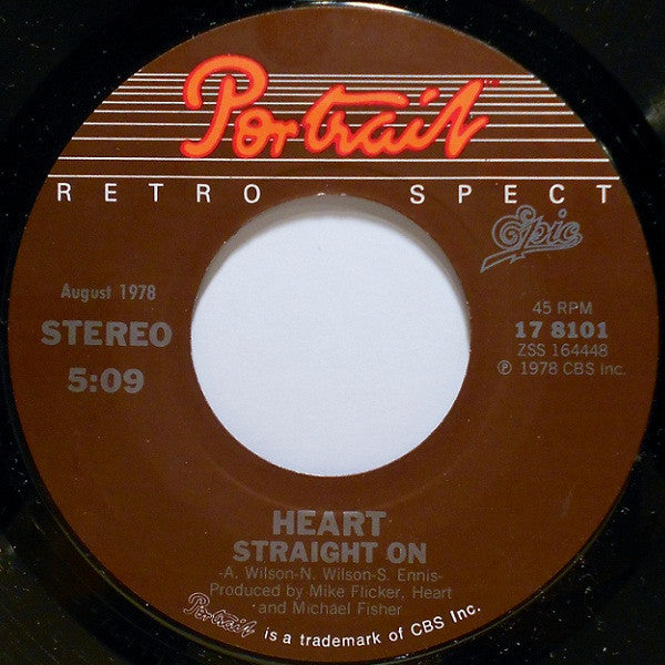 Heart : Barracuda / Straight On (7", Single)