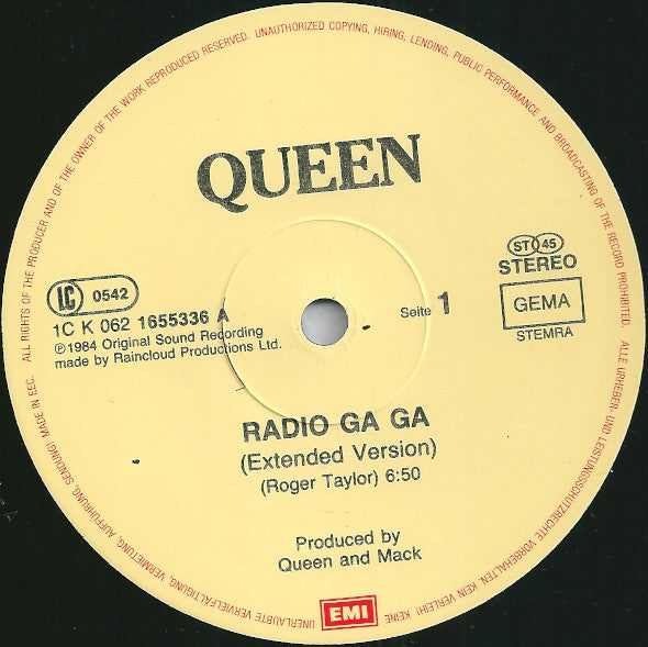 Queen : Radio Ga Ga (12", Maxi)
