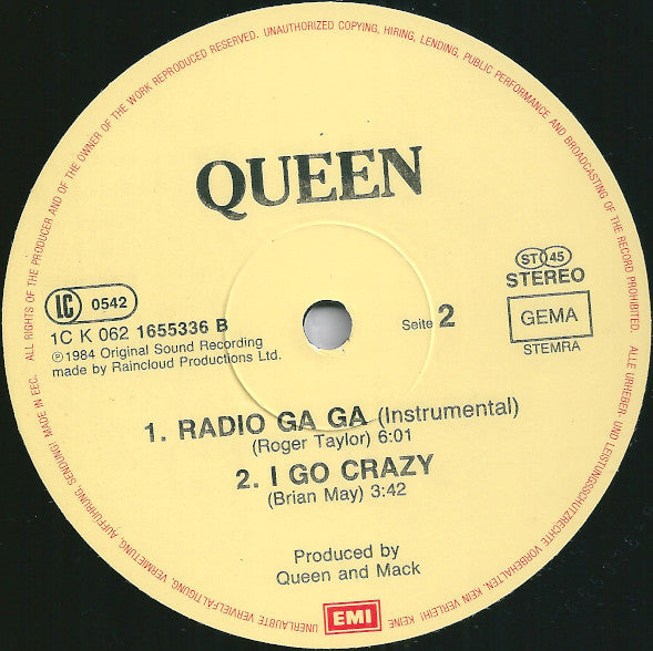 Queen : Radio Ga Ga (12", Maxi)