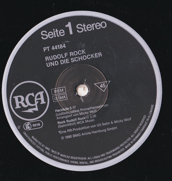 Rudolf Rock & Die Schocker : Herzilein (12")