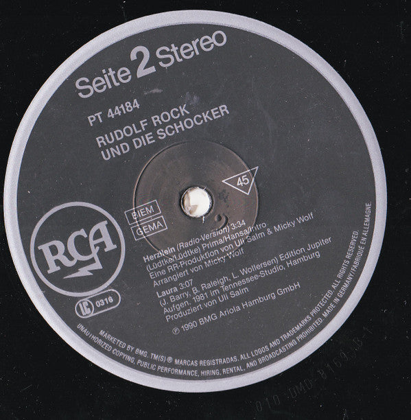 Rudolf Rock & Die Schocker : Herzilein (12")