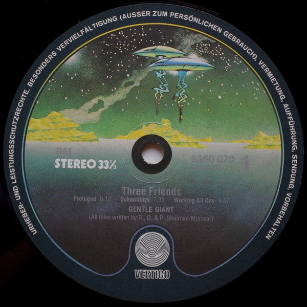 Gentle Giant : Three Friends (LP, Album, RE, Gat)