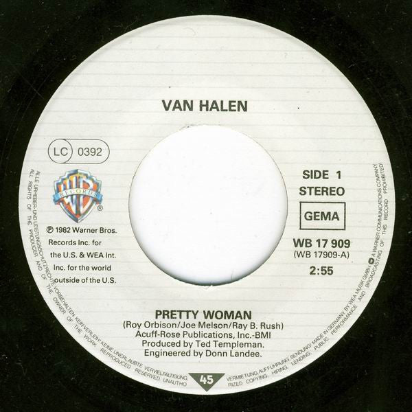 Van Halen : Pretty Woman (7", Single)