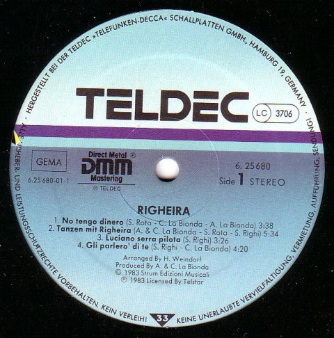 Righeira : Righeira (LP, Album)