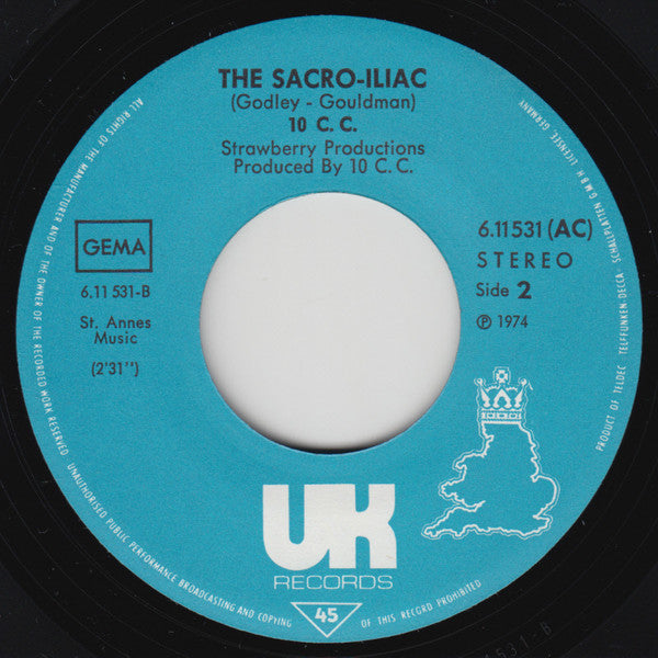 10 c.c.* : Silly Love (7", Single)