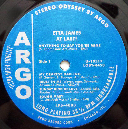 Etta James : At Last! (LP, Album, RE, RM, 180)