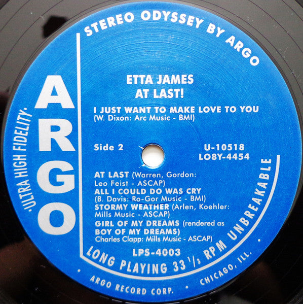 Etta James : At Last! (LP, Album, RE, RM, 180)
