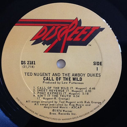 Ted Nugent & The Amboy Dukes : Call Of The Wild (LP, Album)