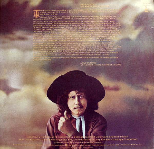 Arlo Guthrie : Amigo (LP, Album,  )