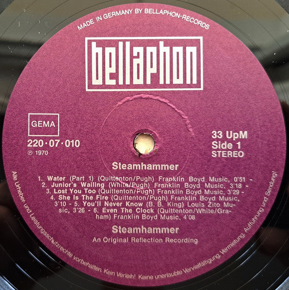 Steamhammer : Steamhammer (LP, Album, RE)