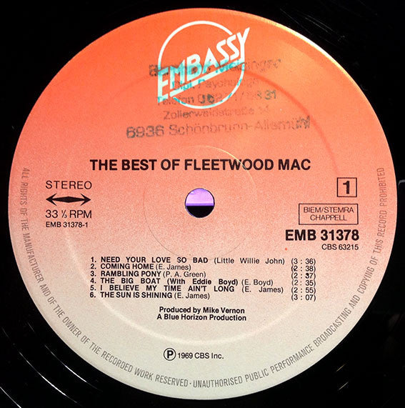 Fleetwood Mac : The Very Best Of Fleetwood Mac (LP, Comp, RE)