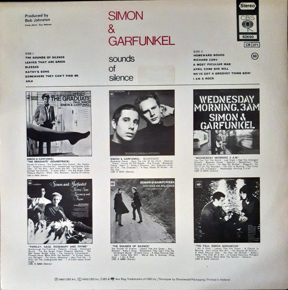 Simon & Garfunkel : Sounds Of Silence (LP, Album, RE)