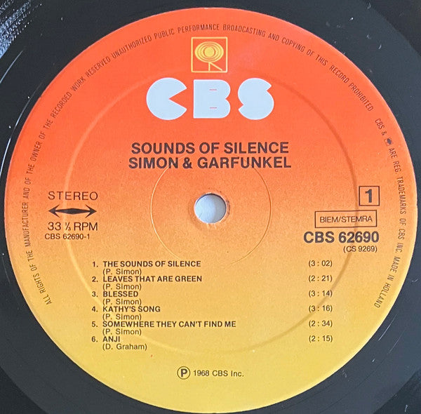 Simon & Garfunkel : Sounds Of Silence (LP, Album, RE)