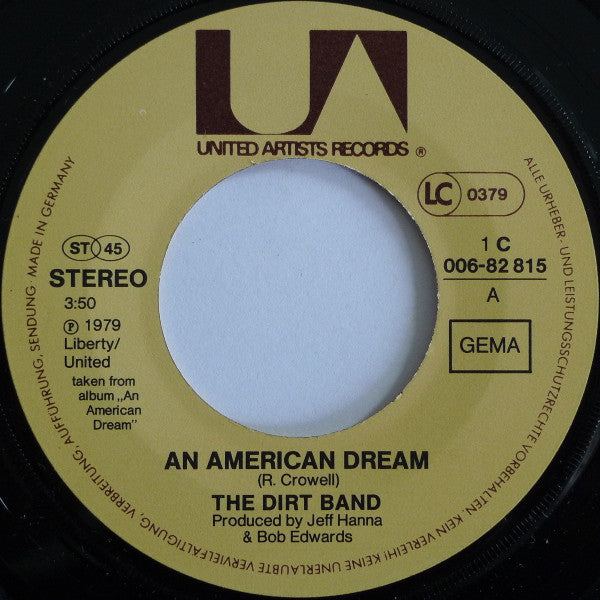 The Dirt Band : An American Dream (7", Single)