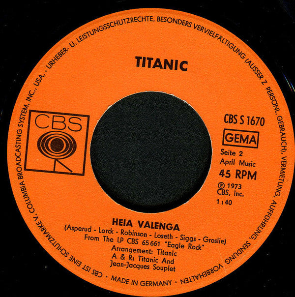 Titanic (3) : Richmond Express / Heia Valenga (7", Single)
