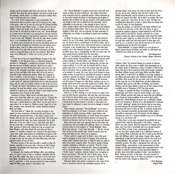 Thelonious Monk / Gerry Mulligan : 'Round Midnight (2xLP, Comp, Gat)