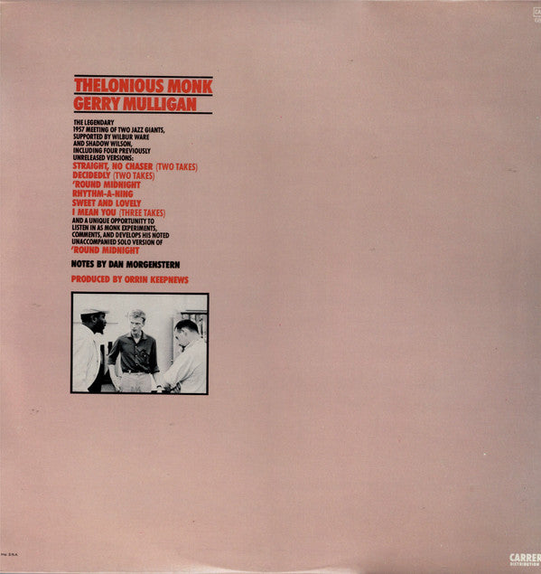 Thelonious Monk / Gerry Mulligan : 'Round Midnight (2xLP, Comp, Gat)