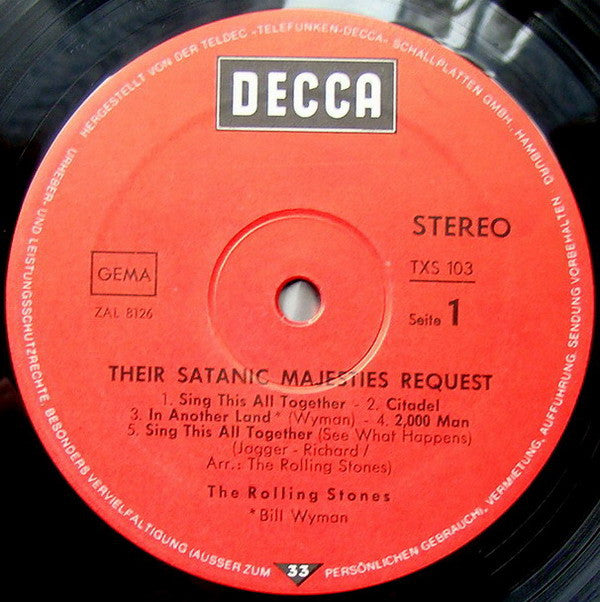The Rolling Stones : Their Satanic Majesties Request (LP, Album, RE, Gat)