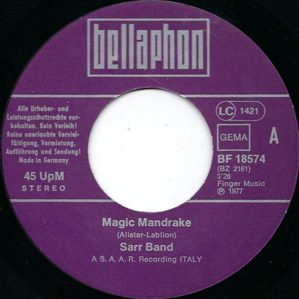 Sarr Band : Magic Mandrake (7", Single)