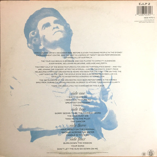 Elton John : Live In Australia (With The Melbourne Symphony Orchestra) (2xLP)