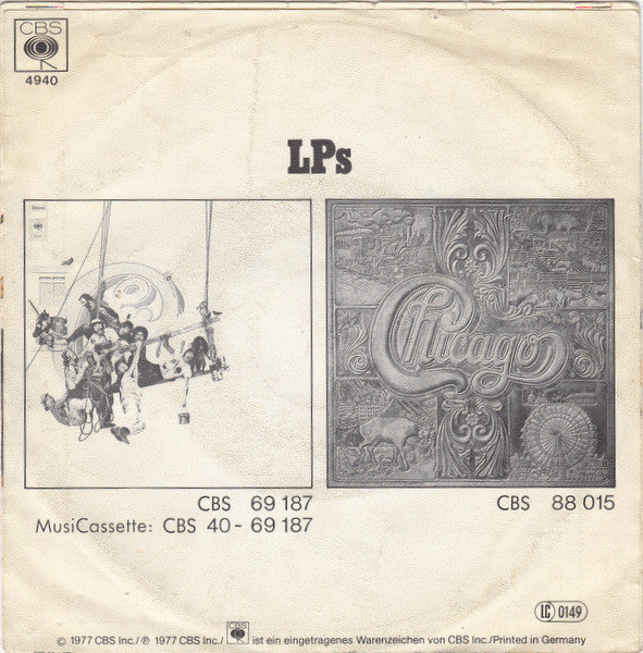 Chicago (2) : Wishing You Were Here (7", Single)