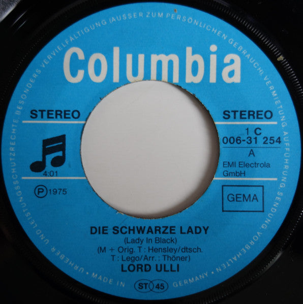 Lord Ulli : Die Schwarze Lady / Satans Hochzeit (7")