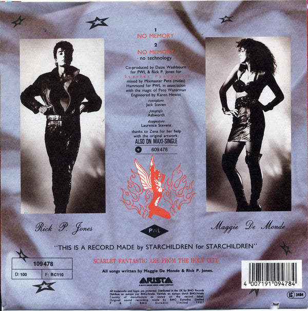 Scarlet Fantastic : No Memory (7", Single)