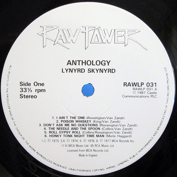 Lynyrd Skynyrd : Anthology (2xLP, Comp)