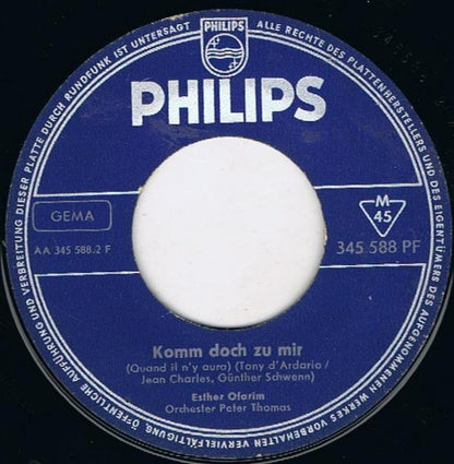 Esther Ofarim : Melodie Einer Nacht (T'en Vas Pas) / Komm Doch Zu Mir (7", Single, Mono)